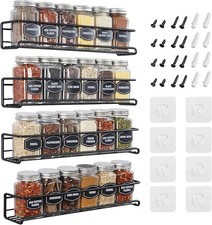 Spice Rack Wall Mounted, 4