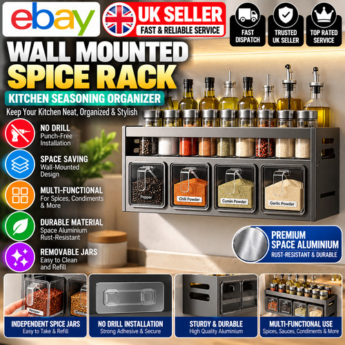 Wall mounted spice rack - wall,
