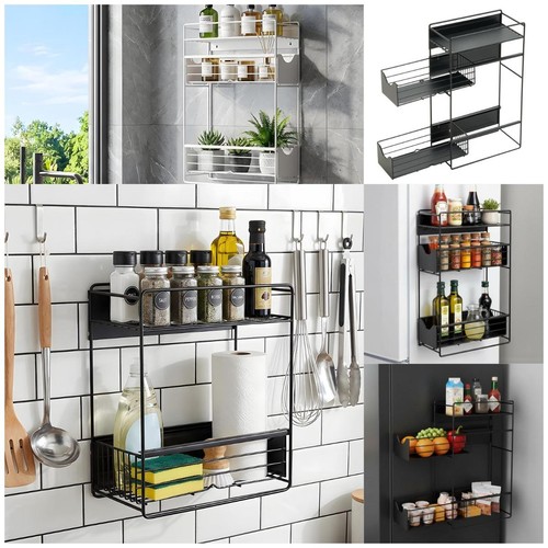 Magnetic spice rack organizer - magnetic,