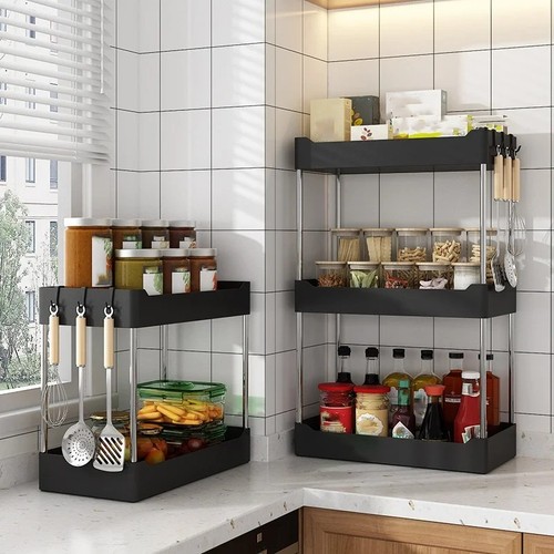Kitchen spice rack multi layer - kitchen,