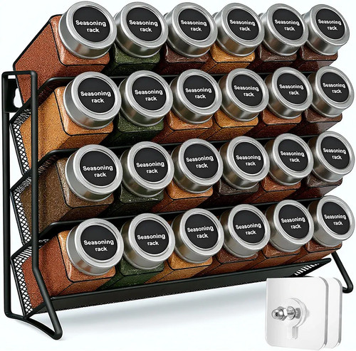 Tier spice rack seasoning - 4, rack,