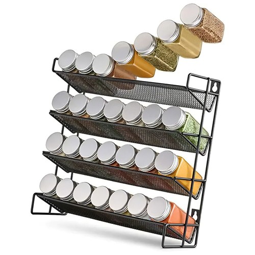 4tier spice rack black metal - 4tier,