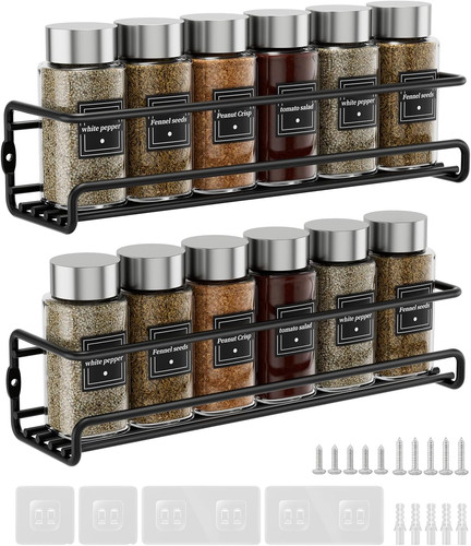Spice rack wall mounted 2 - rack, mounted,